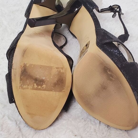 Michael Kors Sparkly T-Strap Sandals - Picture 3 of 5